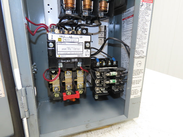 Square D Combination Motor Starter Size 1 NEMA 10Hp 30A 600V Fused 3R