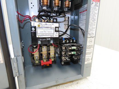 Square D Combination Motor Starter Size 1 NEMA 10Hp 30A 600V Fused 3R