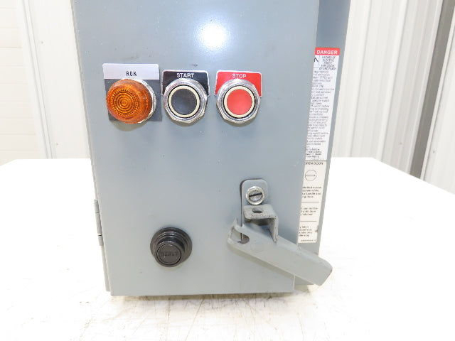 Square D Combination Motor Starter Size 1 NEMA 10Hp 30A 600V Fused 3R
