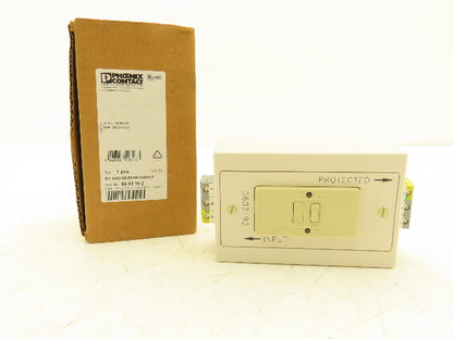 Phoenix Contact EM-DUO120/20/GFI/AUX/NO Din Rail Receptacle GFI Outlet 20A 120V