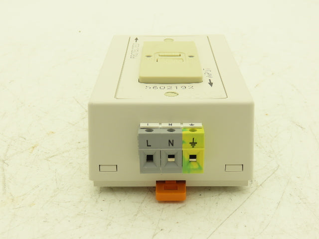 Phoenix Contact EM-DUO120/20/GFI/AUX/NO Din Rail Receptacle GFI Outlet 20A 120V