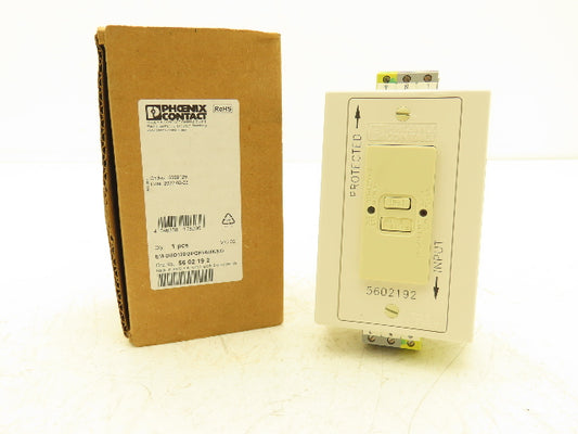 Phoenix Contact EM-DUO120/20/GFI/AUX/NO Din Rail Receptacle GFI Outlet 20A 120V