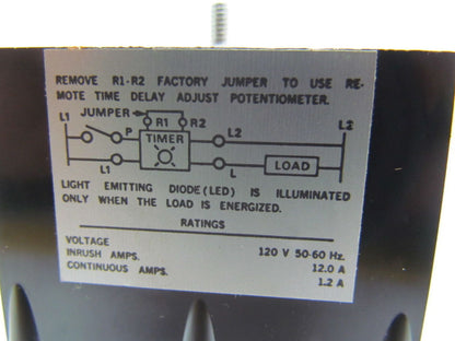 Eaton Cutler Hammer D87AE Solid State timer Module ON Delay 120V AC