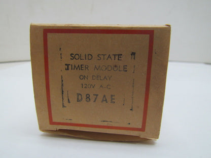 Eaton Cutler Hammer D87AE Solid State timer Module ON Delay 120V AC