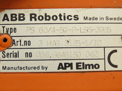 ABB Robotics 3 HAB 3125-1/10 Dual Servo Motor API Elmo PS 60/4-50-P-LSS-3985