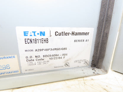 Eaton Cutler Hammer NEMA 1 Combination Motor Starter 30A 600V Disconnect