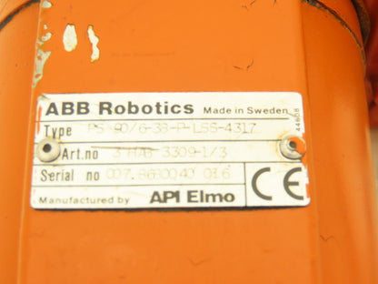 ABB Robotics PS.90/6-38-P-LSS-4317 AC Servo Motor API Elmo 3 HAB 3309-1/3