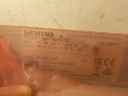 Siemens 6SL3225-0BE32-2UA0 SINAMICS Power Module 250 480V 3PH Ver D *Repaired*