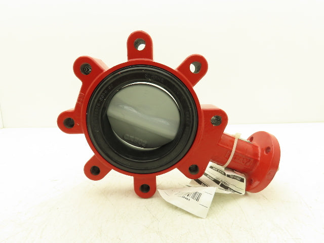 Bray 310400-11010390 4" Lugged Butterfly Valve Bare Stem Red 8-Lug M1210