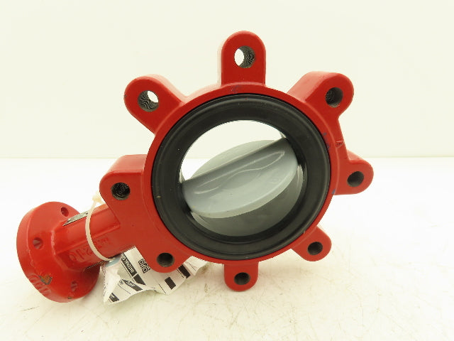 Bray 310400-11010390 4" Lugged Butterfly Valve Bare Stem Red 8-Lug M1210