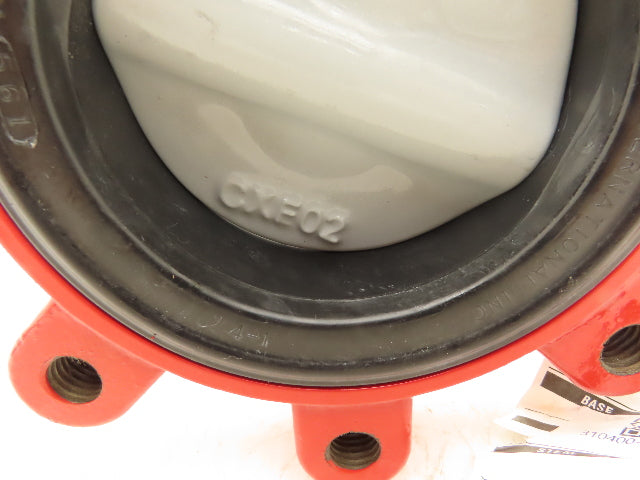 Bray 310400-11010390 4" Lugged Butterfly Valve Bare Stem Red 8-Lug M1210