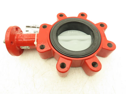 Bray 310400-11010390 4" Lugged Butterfly Valve Bare Stem Red 8-Lug M1210