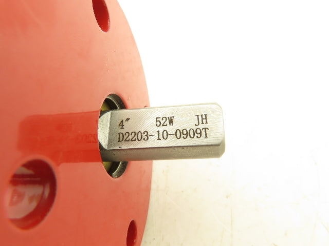 Bray 310400-11010390 4" Lugged Butterfly Valve Bare Stem Red 8-Lug M1210