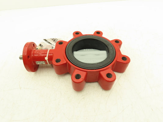 Bray 310400-11010390 4" Lugged Butterfly Valve Bare Stem Red 8-Lug M1210