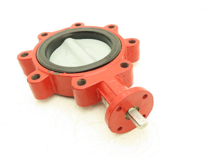Bray TB028 6" Lugged Butterfly Valve Bare Stem Red 8-Lug BCH 0038 PRC
