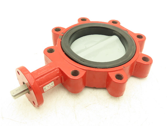 Bray TB028 6" Lugged Butterfly Valve Bare Stem Red 8-Lug BCH 0038 PRC