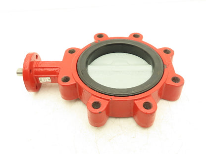Bray TB028 6" Lugged Butterfly Valve Bare Stem Red 8-Lug BCH 0038 PRC