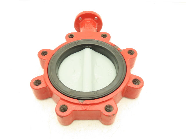 Bray TB028 6" Lugged Butterfly Valve Bare Stem Red 8-Lug BCH 0038 PRC