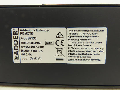 Adder X-USBPRO Adderlink Analog Video & USB Extender KVM Switch KVM2-SEP-USB