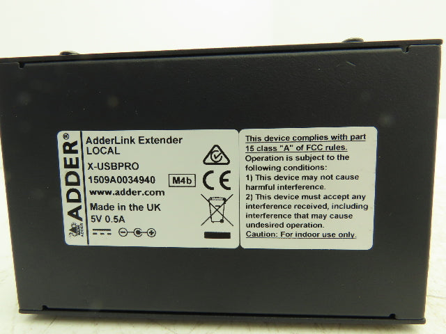 Adder X-USBPRO Adderlink Analog Video & USB Extender KVM Switch KVM2-SEP-USB
