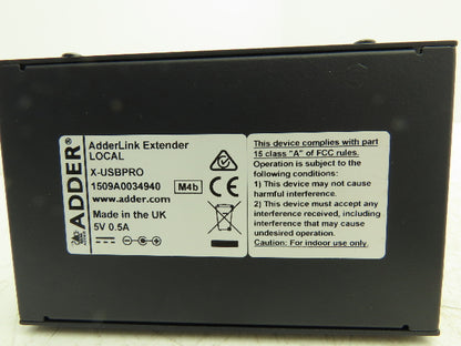 Adder X-USBPRO Adderlink Analog Video & USB Extender KVM Switch KVM2-SEP-USB
