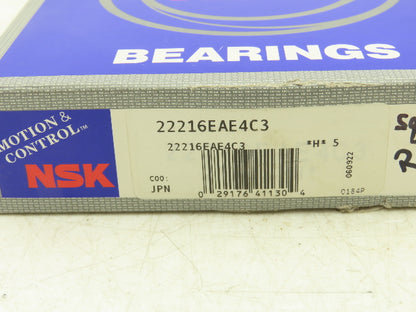 NSK 22216EAE4C3 Spherical Roller Bearing 80mm-ID x 140mm-OD x 33mm-Width