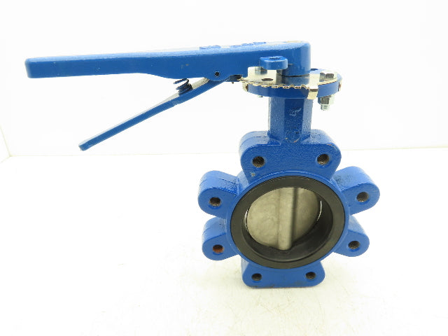 ABZ Valve API609 4" Lugged Butterfly Valve Manual Handle Blue SS316/416