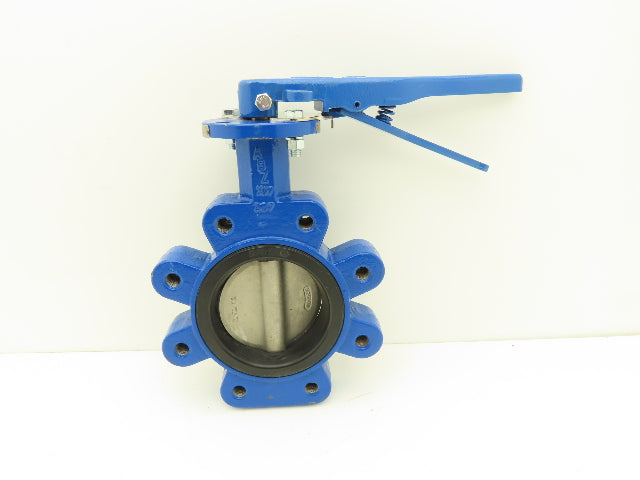 ABZ Valve API609 4" Lugged Butterfly Valve Manual Handle Blue SS316/416