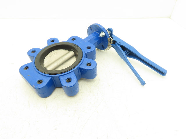 ABZ Valve API609 4" Lugged Butterfly Valve Manual Handle Blue SS316/416