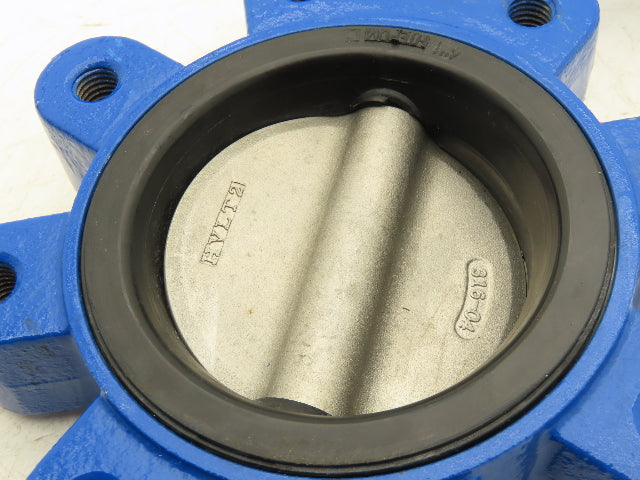ABZ Valve API609 4" Lugged Butterfly Valve Manual Handle Blue SS316/416