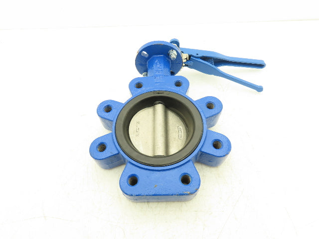 ABZ Valve API609 4" Lugged Butterfly Valve Manual Handle Blue SS316/416