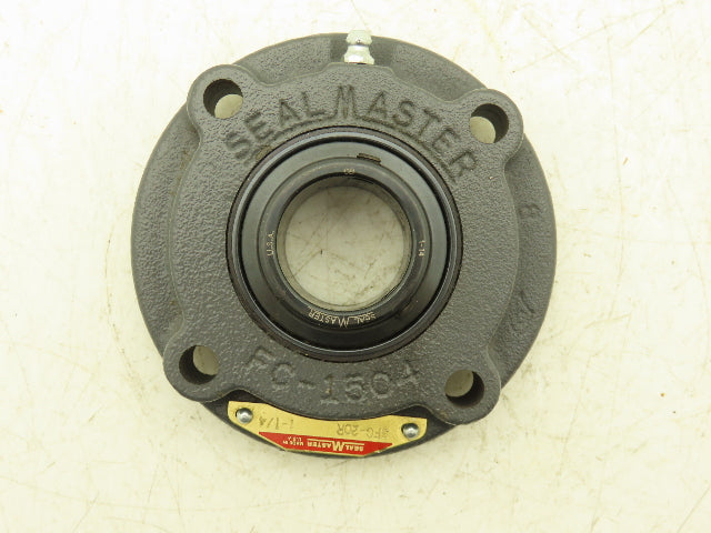 SealMaster SFC-20R  Flange Mount Ball Bearing 1-1/4" Bore 4-Bolt