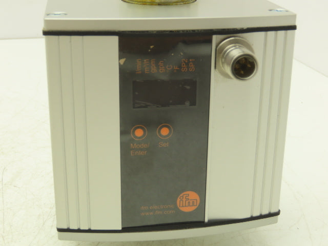 IFM SU8200 Ultrasonic Flow Meter Digital Display Sensor 100L/min 16 Bar 19-30VDC