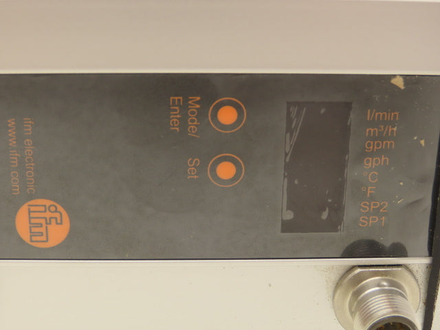 IFM SU8200 Ultrasonic Flow Meter Digital Display Sensor 100L/min 16 Bar 19-30VDC