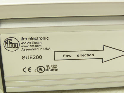 IFM SU8200 Ultrasonic Flow Meter Digital Display Sensor 100L/min 16 Bar 19-30VDC