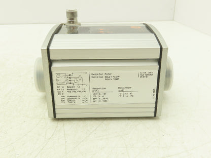 IFM SU8200 Ultrasonic Flow Meter Digital Display Sensor 100L/min 16 Bar 19-30VDC