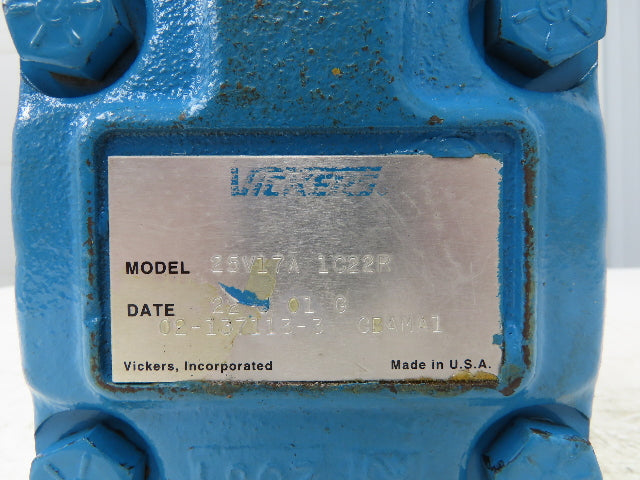 Vickers 25V17A1C22R Hydraulic Vane Pump 25.5GPM 1800RPM 2200PSI 2-Bolt