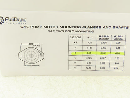 NEMA 182/184T C-Face Motor Pump Adapter Aluminum Bell Housing 2-Bolt Pump SAE-B