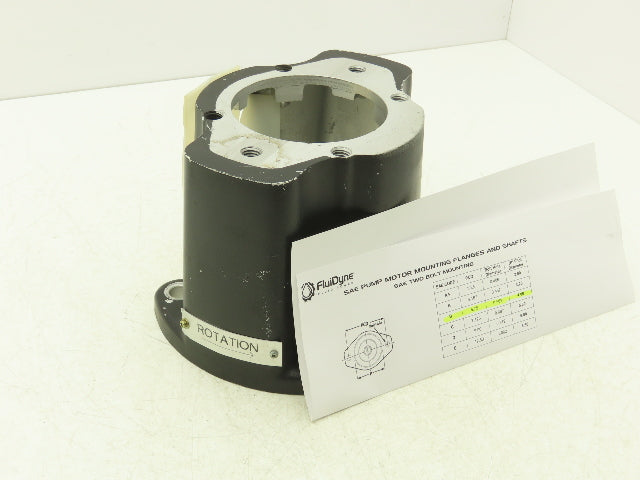 NEMA 182/184T C-Face Motor Pump Adapter Aluminum Bell Housing 2-Bolt Pump SAE-B