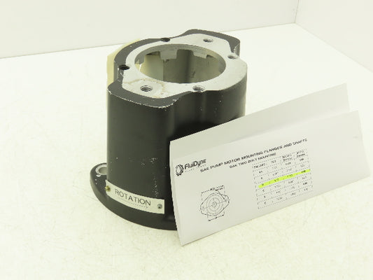 NEMA 182/184T C-Face Motor Pump Adapter Aluminum Bell Housing 2-Bolt Pump SAE-B