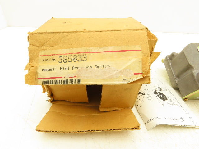 Barksdale D2T-A3SS-Q24 Pressure or Vacuum Actuated Switch 0.3-3 psi Range