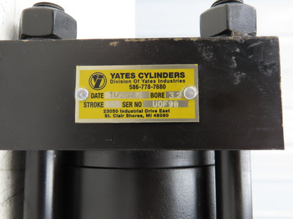 Yates Hydraulic Double Acting Cylinder 3.2" Bore 5" Flange Mount