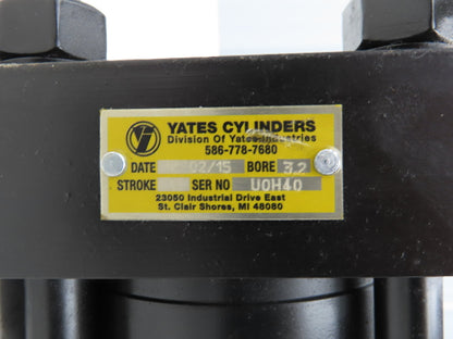 Yates Hydraulic Double Acting Cylinder 3.2" Bore 5" Flange Mount
