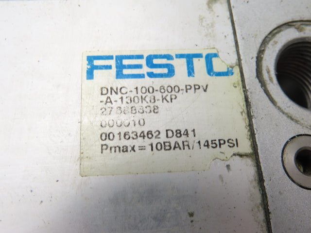 Festo DNC-100-600-PPV-A-130K8-KP Air Cylinder 100mm Bore 1000mm Stroke *Bad Seal