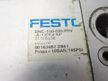 Festo DNC-100-600-PPV-A-130K8-KP Air Cylinder 100mm Bore 1000mm Stroke *Bad Seal