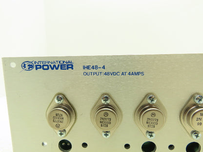 International IHE-48-4 DC Power Supply 100-240VAC 47-63Hz Input 48VDC 4A Output