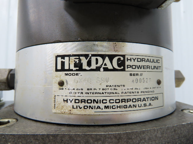 Heypac GX40-SSN Air Driven Hydraulic Pump Power Unit 2Hp 4000 PSI Pneumatic 40:1