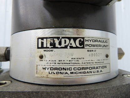 Heypac GX40-SSN Air Driven Hydraulic Pump Power Unit 2Hp 4000 PSI Pneumatic 40:1