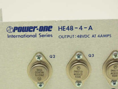 Power One HE48-4-A DC Power Supply 100-240VAC 47-63Hz Input 48VDC 4A Output