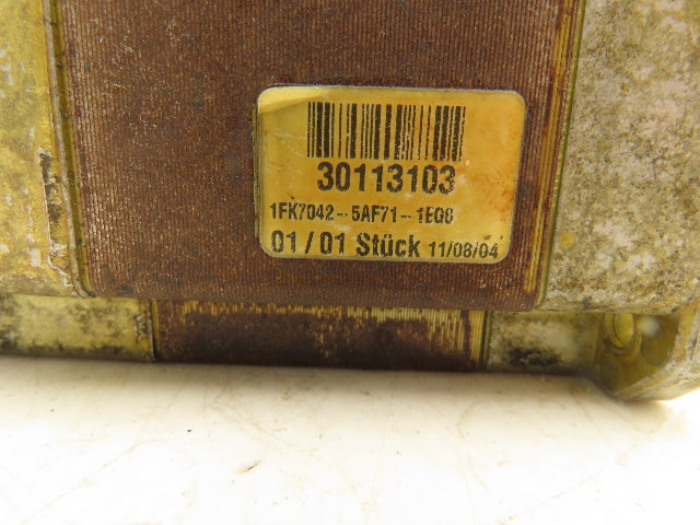 Siemens 1FK7042-5AF71-1EG0 AC Servo Motor 0.82kW 9000rpm With A-2048 Encoder